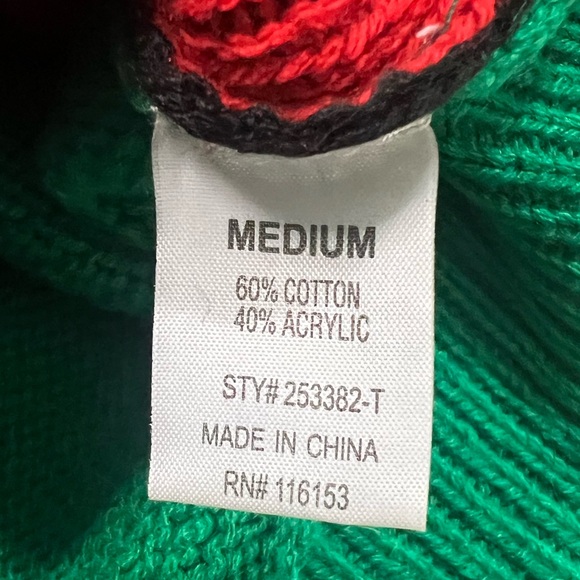 Merry Christmas by Poof New York Ugly Women’s Elf Christmas Sweater Size M - Picture 2 of 10